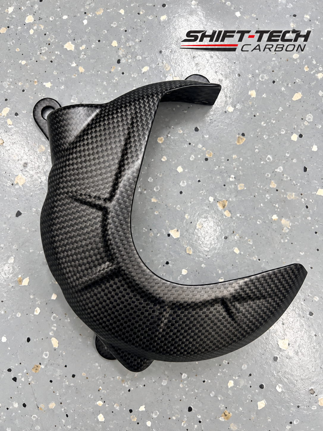 ST4136 STC CARBON RIGHT ENGINE CASE GUARD HM890 V2 SATIN