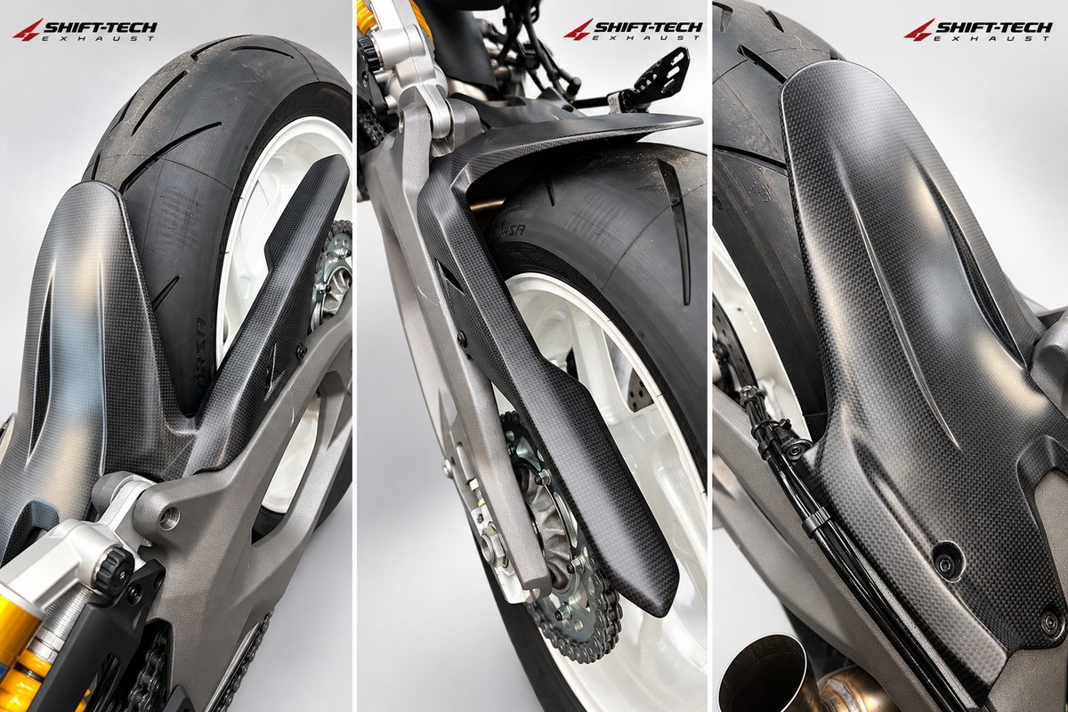 ST4133 STC CARBON REAR HUGGER/FENDER HM890 V2 SATIN