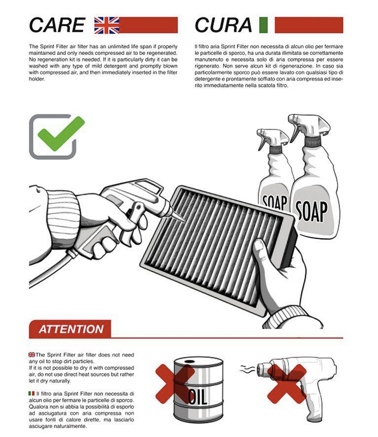 LUFTFILTER SPRINTFILTER DUCATI HYPERMOTARD 698 2024