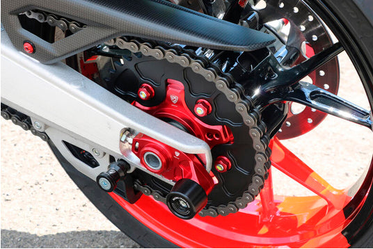 Chain adjuster Racing with Crash Pad Ducati