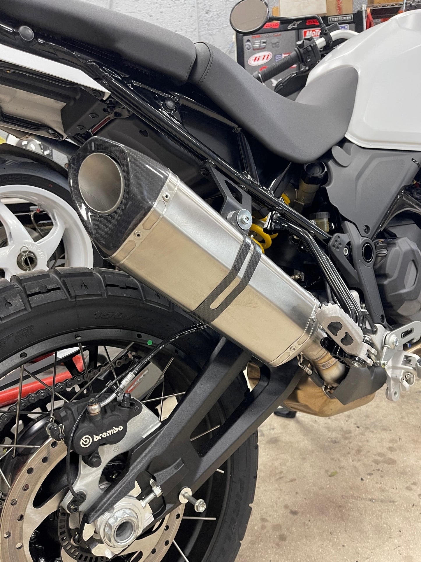 ST788-37 SHIFT-TECH DESERTX TITANIUM/CARBON SLIPON EXHAUST KIT