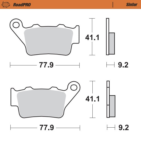 Moto-Master sintered brake pad rear 403402