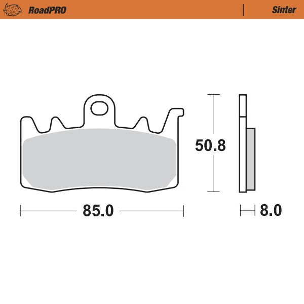 Moto-Master sintered brake pad front 408001