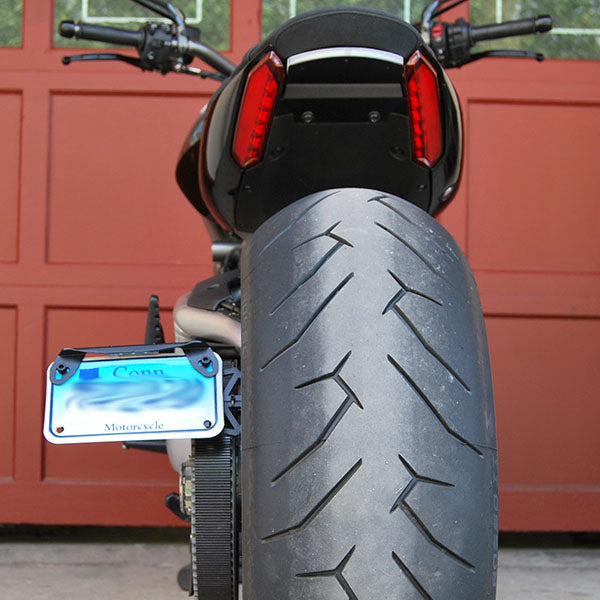 NRC XDIAVEL side license plate holder with LED lighting