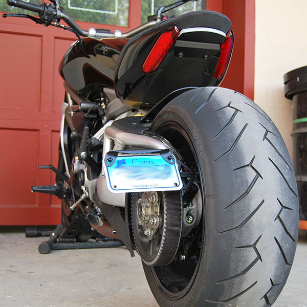 NRC XDIAVEL side license plate holder with LED lighting