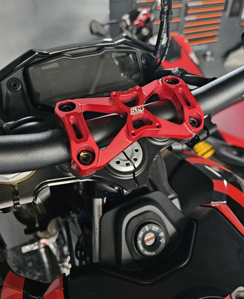 Lenker Bar Riser Klemmhalterung Ducati – Hypermotard 698 SM Project – GoPro, SP connect Quadlock GPS (Schwarz)