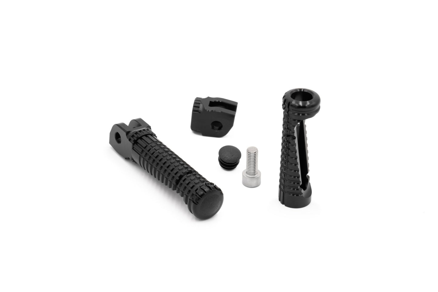 Austauschfußrasten Racing, Fahrer/Sozius, schwarz RGK-470-UF18-SET-B
