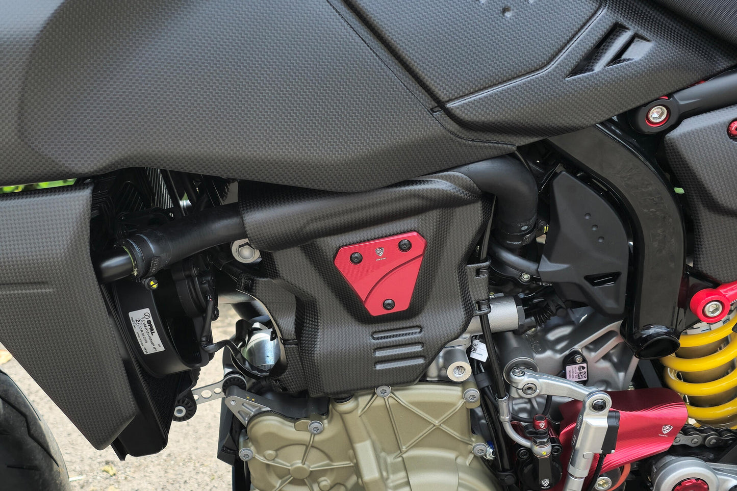 Carbon Motorabdeckung links Ducati Hypermotard 698 Mono