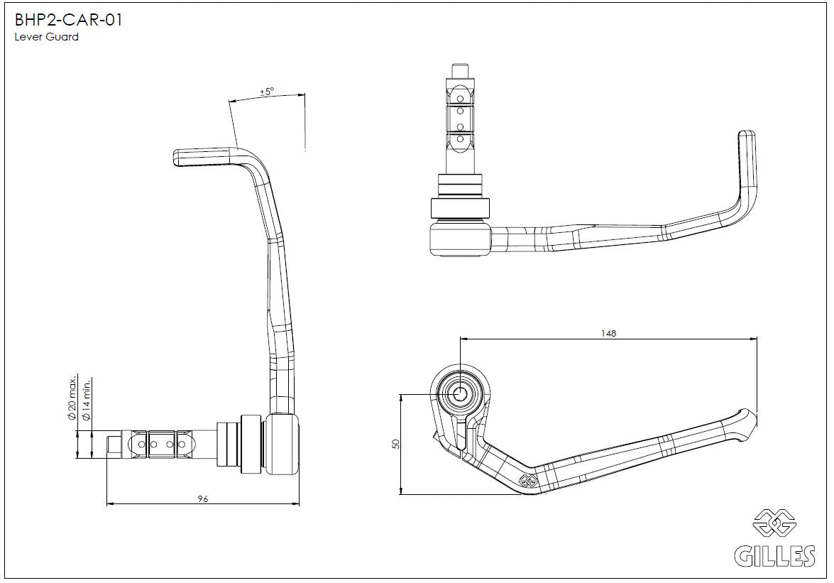 Bremshebelprotektor Carbon BHP-CAR-01