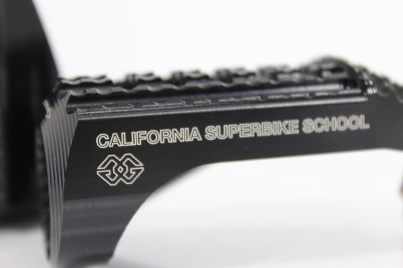Austauschfußrasten California, Fahrer, schwarz. RGK-300-UF23-SET-B