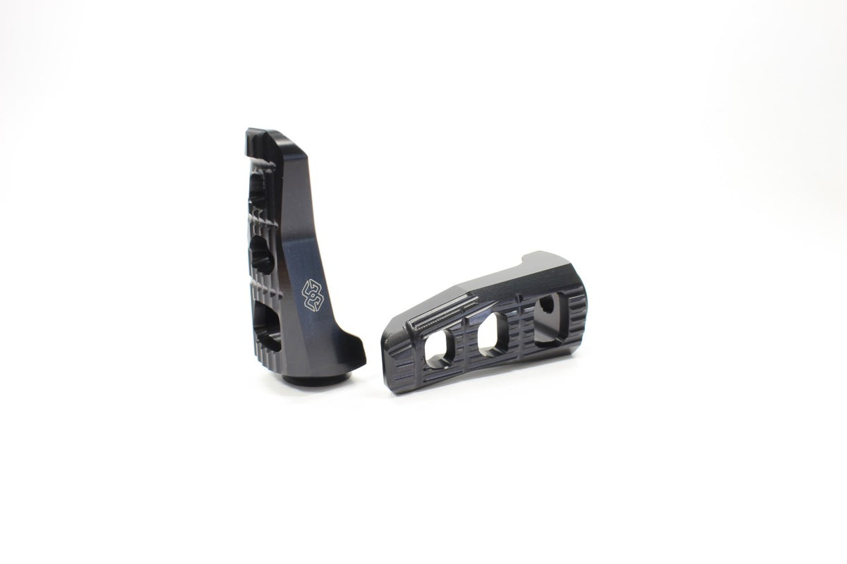 Austauschfußrasten Touring, Fahrer/Sozius, schwarz RGK-470-UF20-SET-B