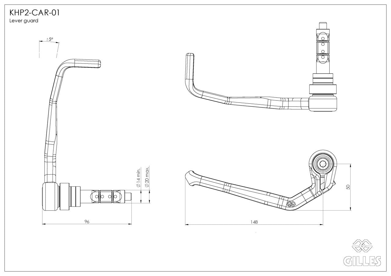 Kupplungshebelprotektor Carbon KHP-CAR-01
