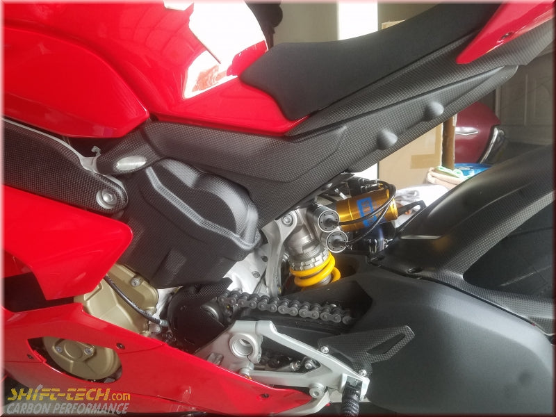 MD-V418-M81 FULLSIX CARBON PANIGALE V4/S/R SUBFRAME COVER SET, Right & Left - NO PASS. PEG USE --  MD-V418-M81