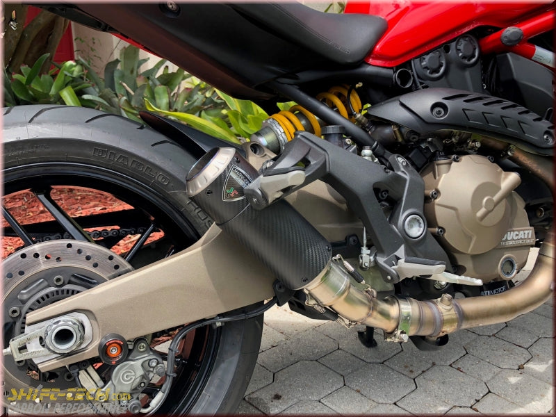 ST2005 M821SHIFT-TECH  GP SLIP-ON EXHAUST CARBON/TITANIUM/STAINLESS TO 17'