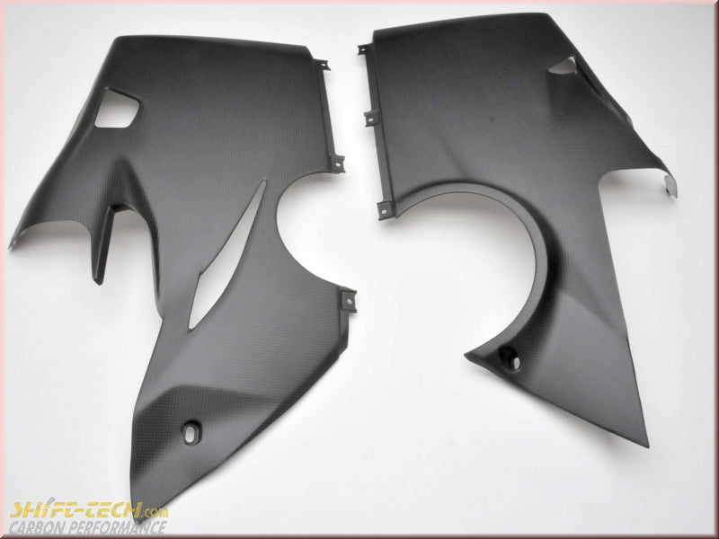 MD-V418-S35 FULLSIX CARBON PANIGALE V4/V4S RIGHT &amp; LEFT LOWER BELLY SIDE FAIRING SET - OEM or Akra Exhaust - MD-V418-s35/s34