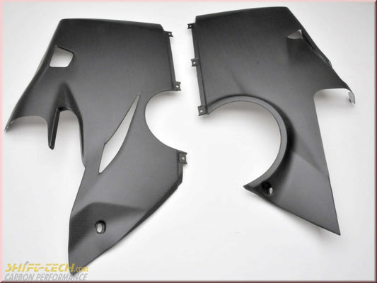 MD-V418-S35 FULLSIX CARBON PANIGALE V4/V4S RIGHT & LEFT LOWER BELLY SIDE FAIRING SET - OEM or Akra Exhaust - MD-V418-s35/s34