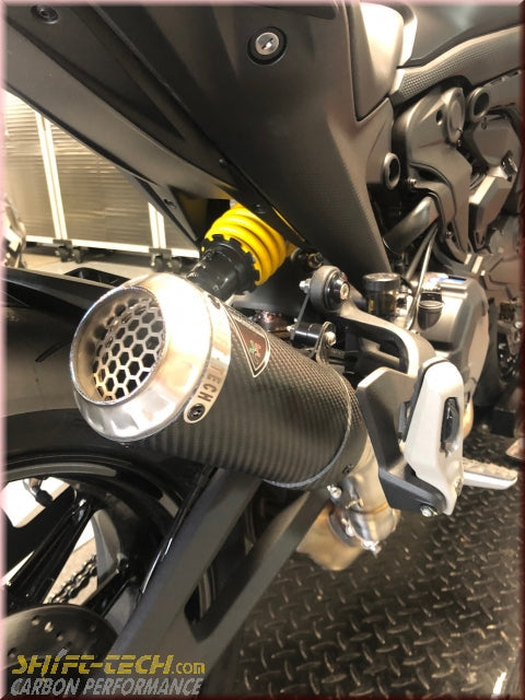 ST2017-7 SHIFT-TECH CARBON/TITANIUM GP SLIPON EXHAUST KIT 