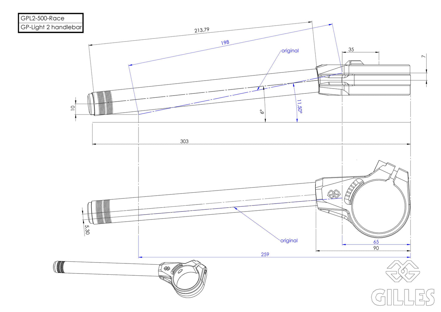 GPL2-500-RACE GILLES 20'+ ZX10RR Clipon  GP-LIGHT 2 500 RACE