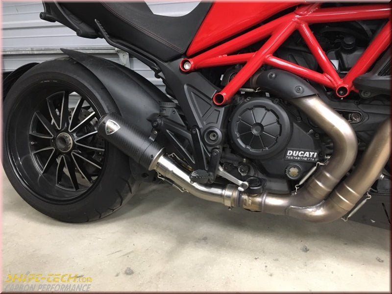 ST106-2 SHIFT-TECH DIAVEL CARBON/TITANIUM GP SLIP-ON EXHAUST 11'-18'